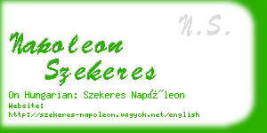 napoleon szekeres business card